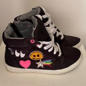 Kids High-Top Sneakers with Patch Accents